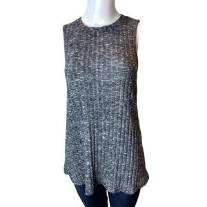 Alyx Womens Knitted Blouse Top Sleeveless Crew Neck Gray Size Medium